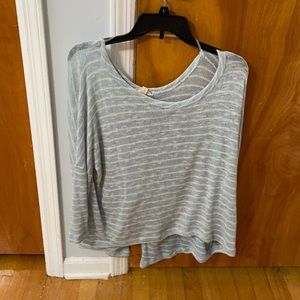 Light Blue and White Stripped Sweater